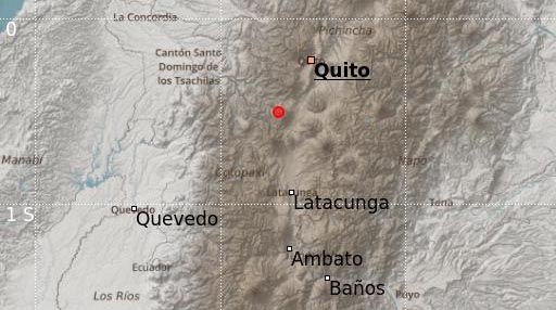 Dos sismos fueron reportados cerca de Machachi, en la provincia de Pichincha, este jueves 2 de marzo. Foto: Twitter