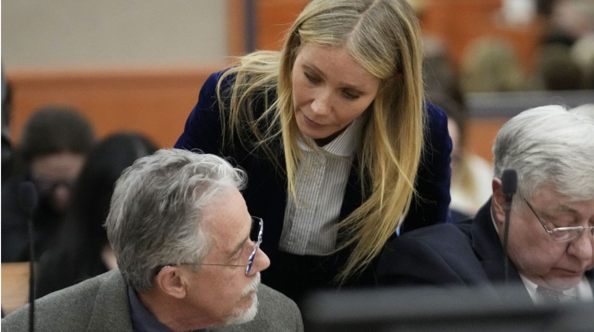 Gwyneth Paltrow se dirigió a Terry Sanderson, al final del juicio. Foto: EFE