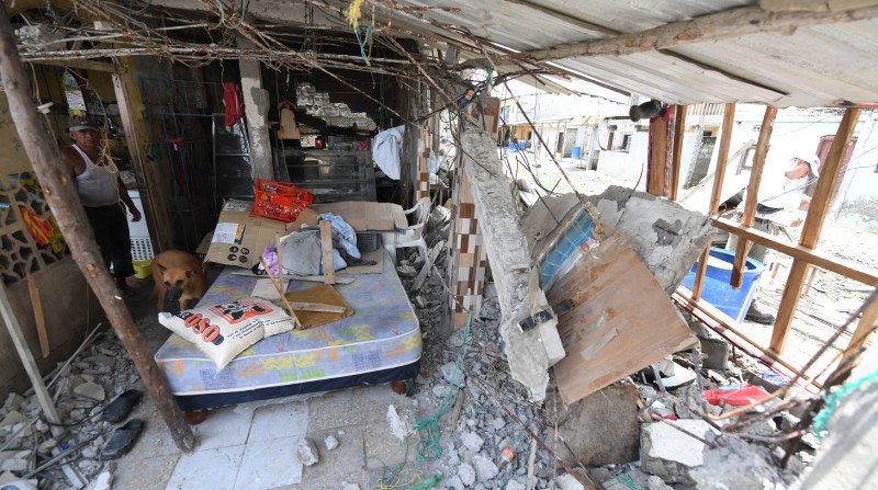 Varias viviendas en el Golfo de Guayaquil resultaron afectadas por el sismo. Foto: Municipio de Guayaquil