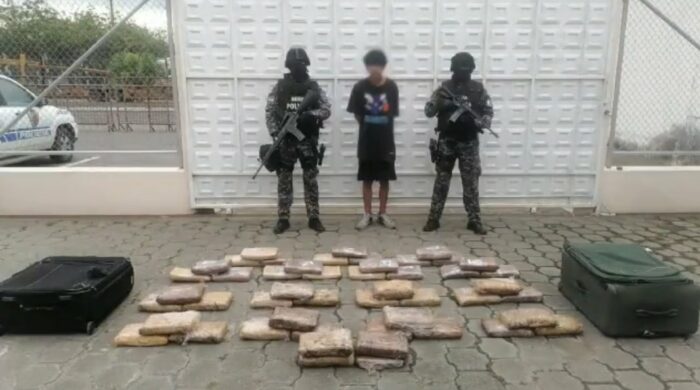 35 toneladas de droga se ha incautado la Policía de Ecuador hasta la primera quincena de marzo de 2023. Foto: Twitter Policía Nacional