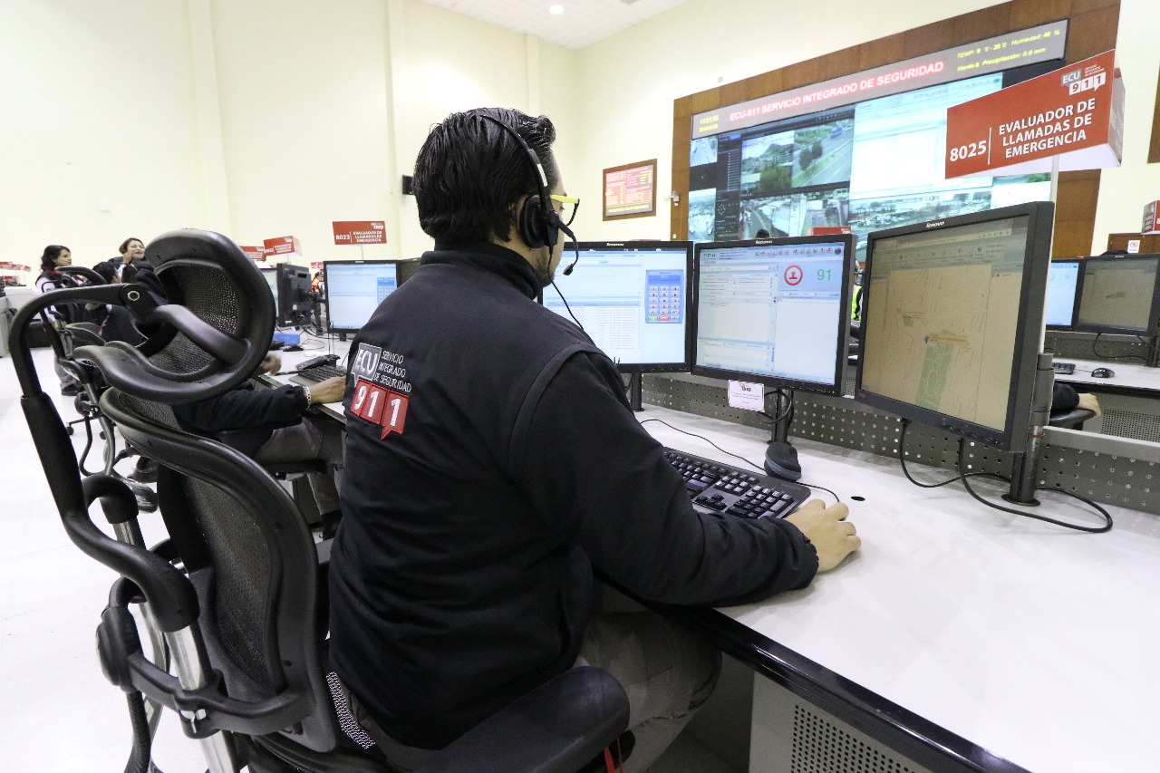 La central de emergencias ECU 911 coordinó la búsqueda de los extranjeros. Foto: ECU 911