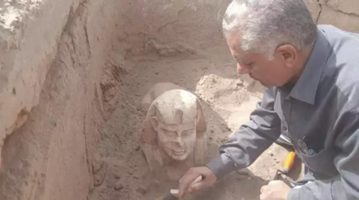 La esfinge está tan bien conservada que el doctor Mamdouh Damati la calificó como “magnífica”. Foto: Ministerio de Turismo y Antiguedades de Egipto