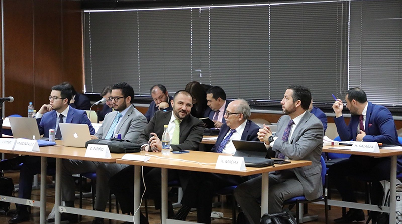 La audiencia de formulación de cargos por el caso Ina Papers se instaló, el 3 de marzo del 2023, en la Corte Nacional de Justicia, en Quito. Foto: Fiscalía