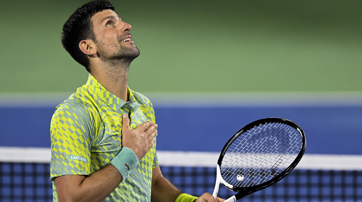 Novak Djokovic derrotó a Hubert Hurkacz en el Dubai Duty Free Tennis ATP Championships 2023. Foto: EFE