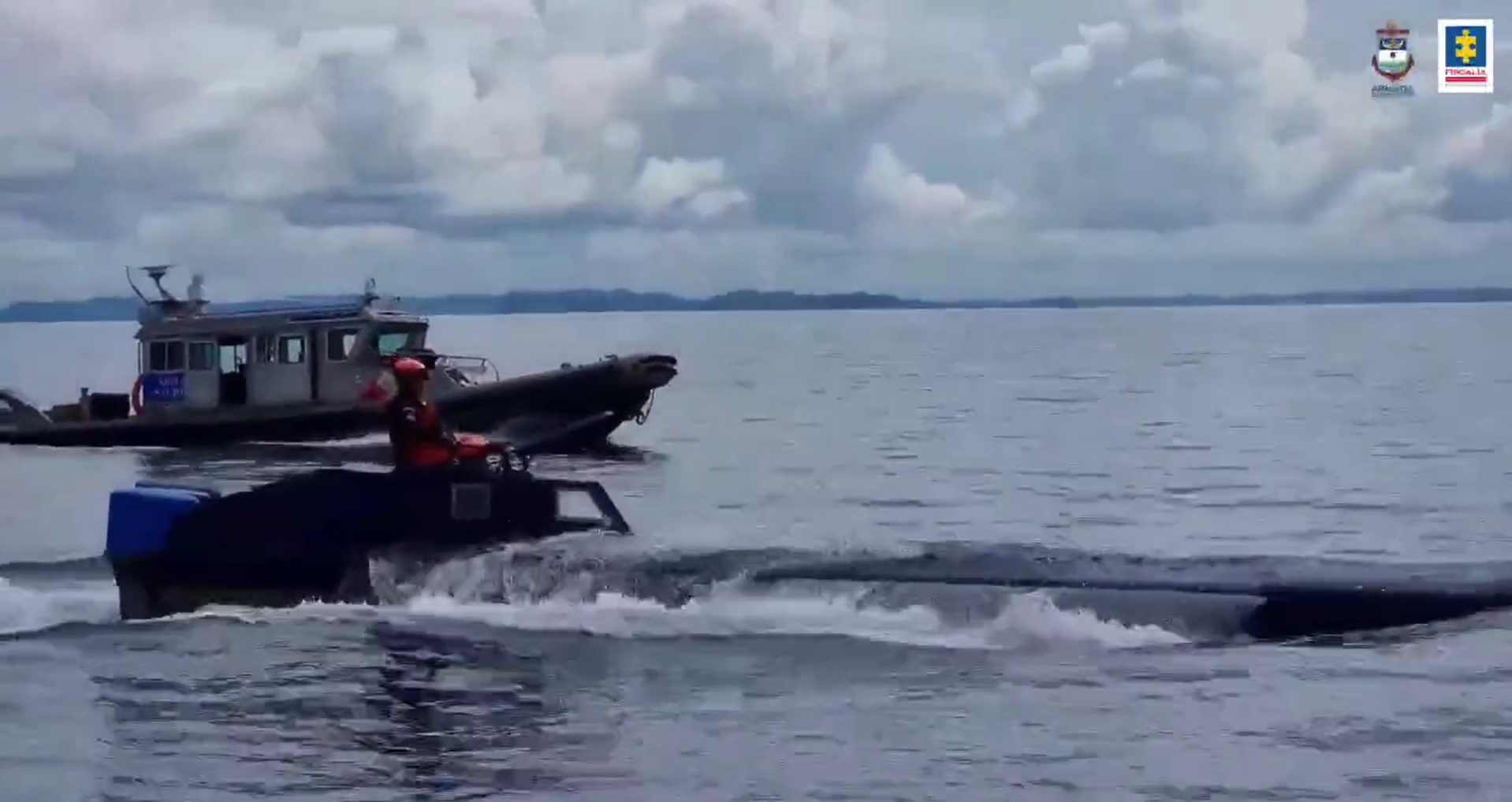 La embarcación cargada de droga fue interceptada en jurisdicción del departamento colombiano de Nariño. Foto: Armada de Colombia