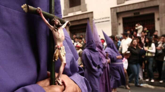 La procesión Jesús del Gran Poder se realiza el Viernes Santo, en Quito. Foto: Archivo / EL COMERCIO