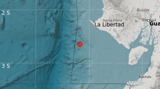 En las costas de Salinas se reportó un sismo en la madrugada de este lunes, 20 de marzo de 2023. Foto: Twitter