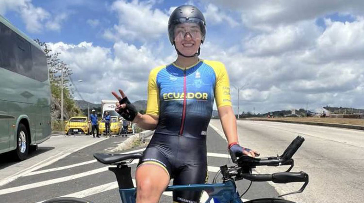 Miryam Núñez, ciclista ecuatoriana. Foto: Miryam Núñez