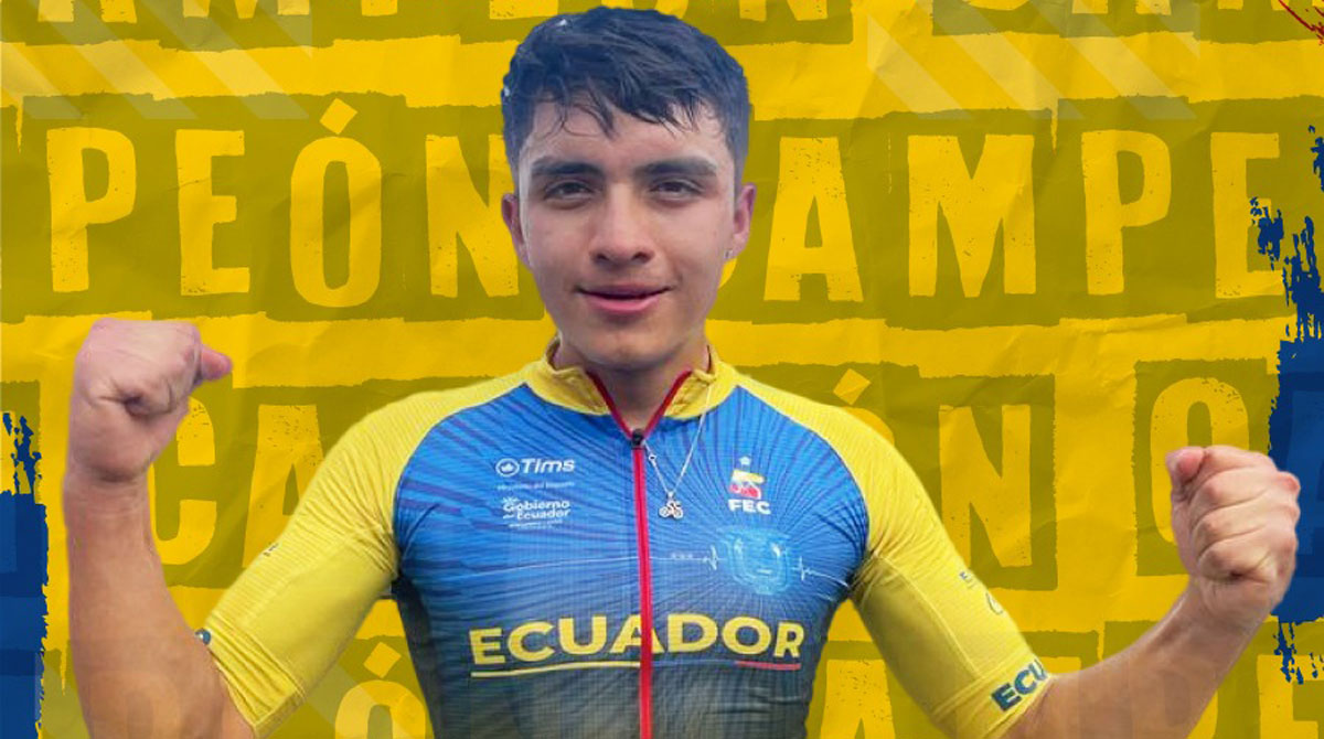 Kevin Navas, ciclista ecuatoriano que ganó oro en el Panamericano de Ciclismo. Foto: Federación Ecuatoriana de Ciclismo