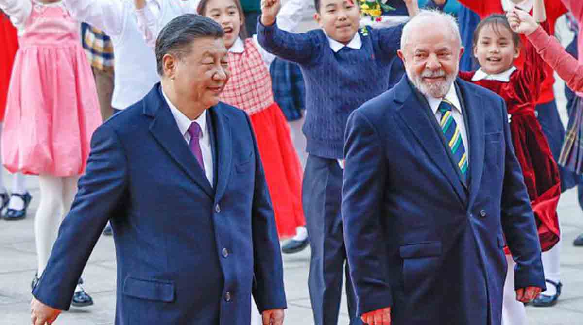 El presidente brasileño, Luiz Inácio Lula da Silva, afirmó tras su visita de Estado a China, que "es necesario que Estados Unidos pare de incentivar la guerra" en Ucrania. Foto: Twitter