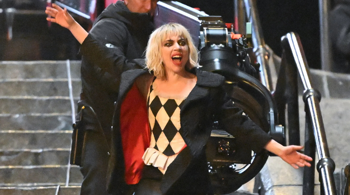 Lady Gaga, durante la grabación de la nueva película de Joker. Foto: Vanity Fair