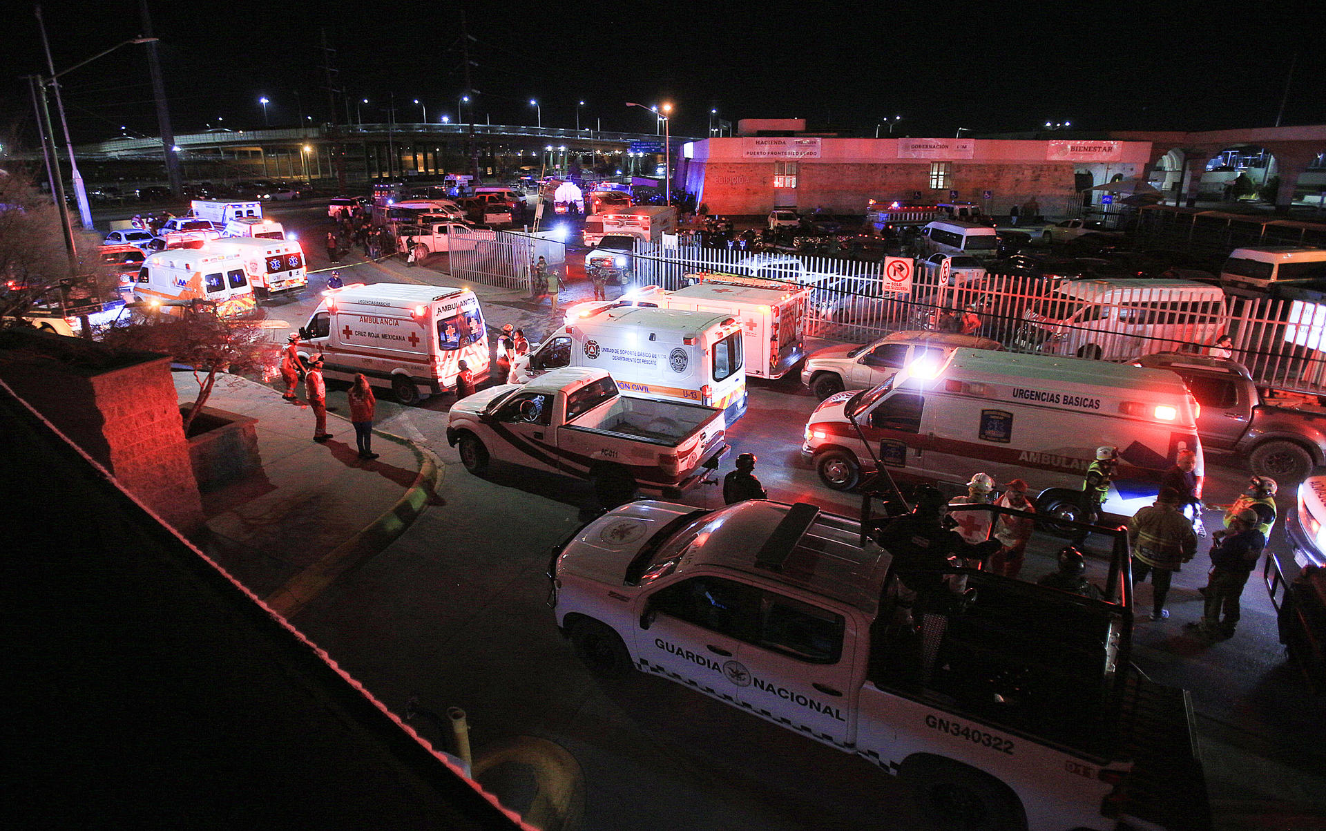 Archivo de incendio en las instalaciones del Instituto Nacional de Migración (INM), donde fallecieron migrantes la noche del 27 de marzo de 2023, en Ciudad Juárez, Chihuahua (México). Foto: EFE