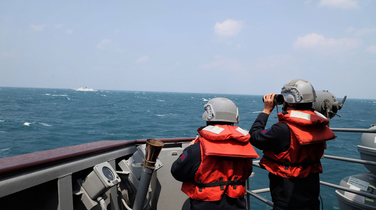 Militares de Taiwán identificaron el despliegue de las naves bélicas de China frente a su territorio. Foto: EFE