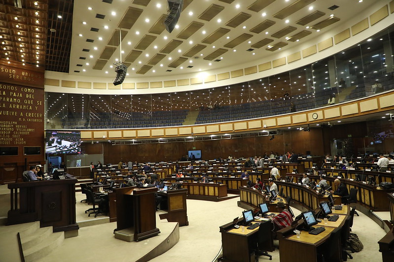 En el Pleno de la Asamblea Nacional se realizó el primer debate de la Ley Reformatoria al Código del Trabajo, este jueves 20 de abril del 2023. Foto: Asamblea