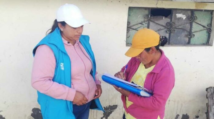 Imagen referencial. Seguimiento a personas que reciben el Bono de Desarrollo Humano Variable en la provincia de Cotopaxi. Foto: Twitter @InclusionEc