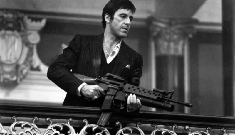 Imagen de Al Pacino en la cinta 'Scarface'. Foto. Archivo