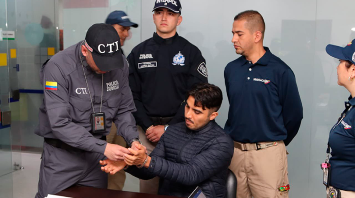 Germán Cáceres fue trasladado a otra cárcel de Ecuador. Foto: @MigracionCol