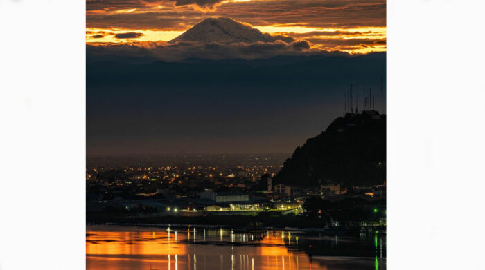 Imágenes del volcán Chimborazo, captadas por Roberto Valdez el 28 de abril de 2023. Foto: Twitter Roberto Valdez (@Robinski)