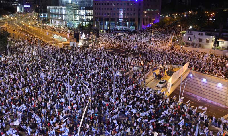 Tel Aviv fue el epicentro para protestar contra el gobierno de Benjamín Netanyahu, el más derechista de la historia de Israel. Foto: EFE