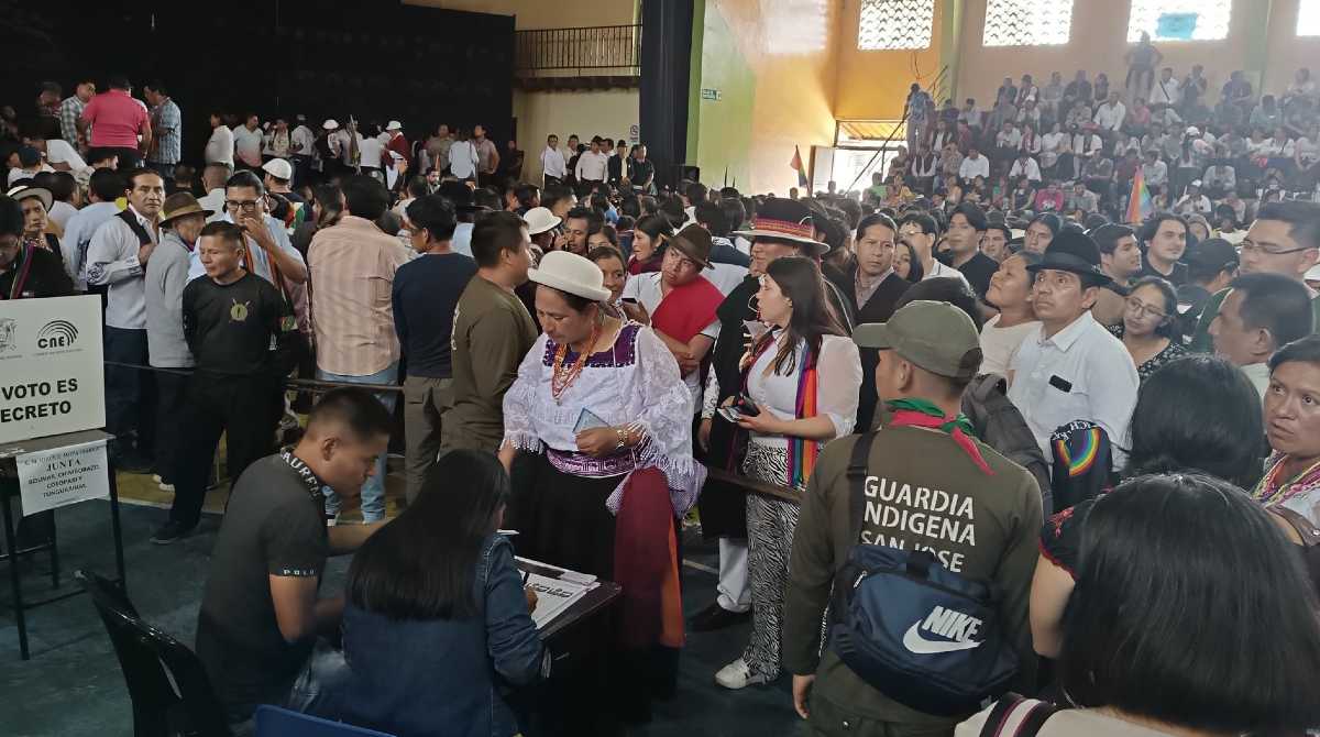 Simpatizantes y adherentes de Pachakutik participaron de este congreso. Foto: Cortesía Twitter @confeniae1