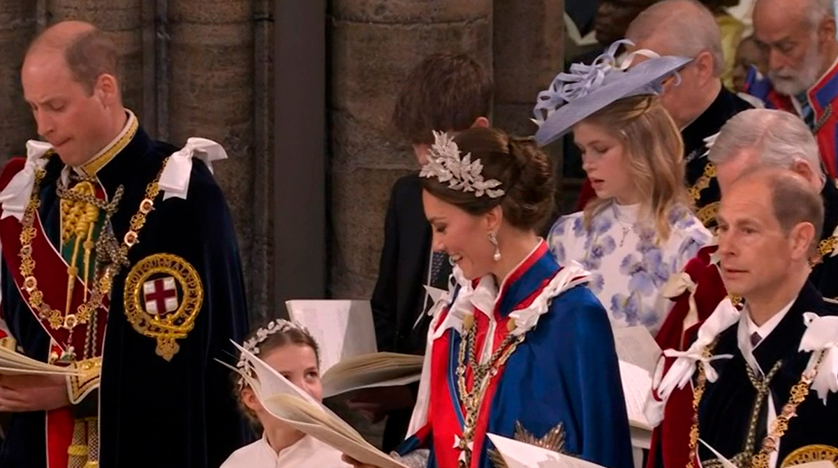 La princesa Kate usó los aretes de Lady Di en la coronación del rey Carlos. Foto: Twitter @Coronation2023