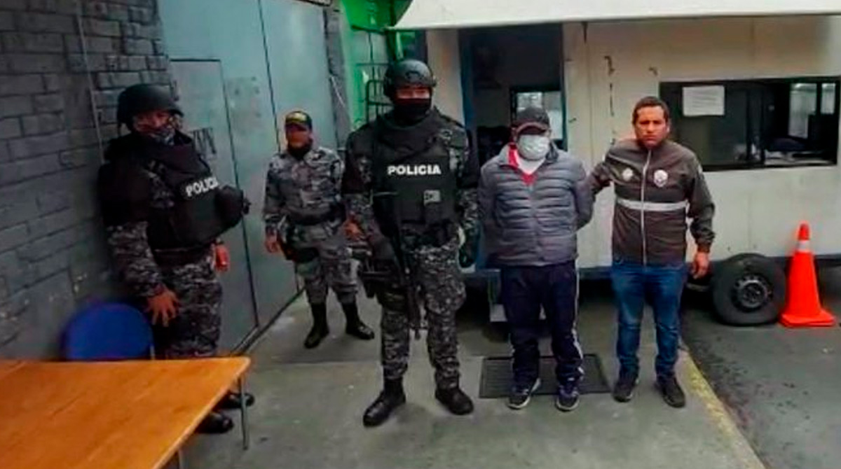 El exasambleísta Peter Calo fue capturado y trasladado a la Cárcel 4 de Quito. Foto: Twitter @CapiZapataEC