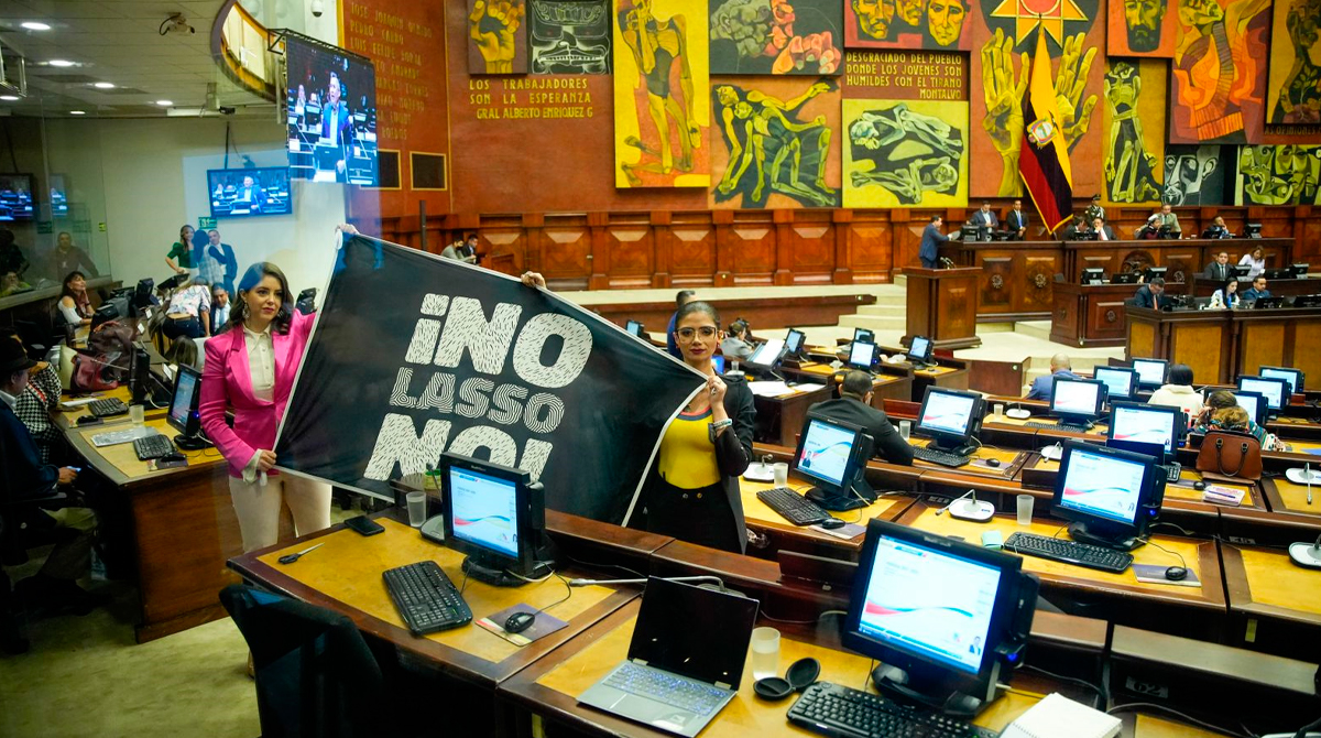 La Asamblea Nacional llamó a juicio político al presidente Guillermo Lasso por presunto peculado. Foto: Carlos Noriega/El Comercio