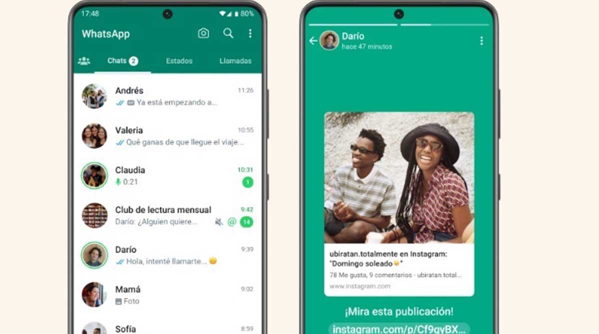 WhatsApp sincroniza la actualización de los estados con las historias de Facebook en el sistema Android. Foto: Erupo Press