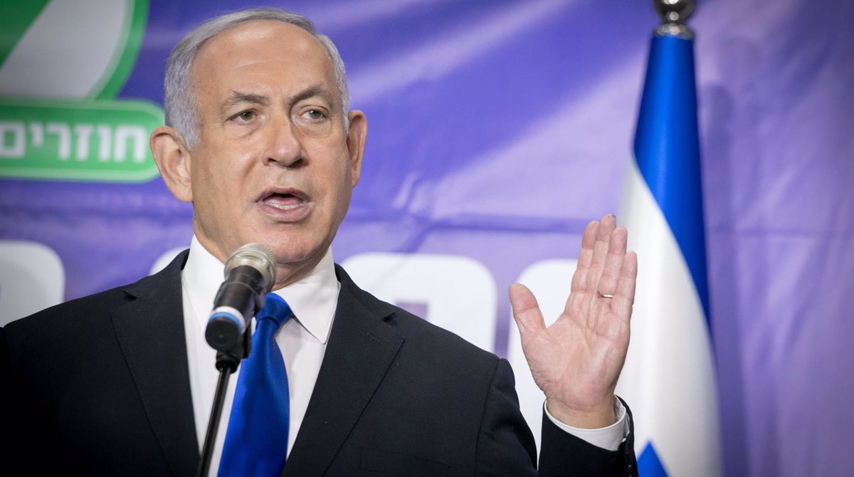 Primer ministro israelí, Benjamín Netanyahu, confirmando que Israel esta preparado para intensificar bombardeos. Foto: Europa Press