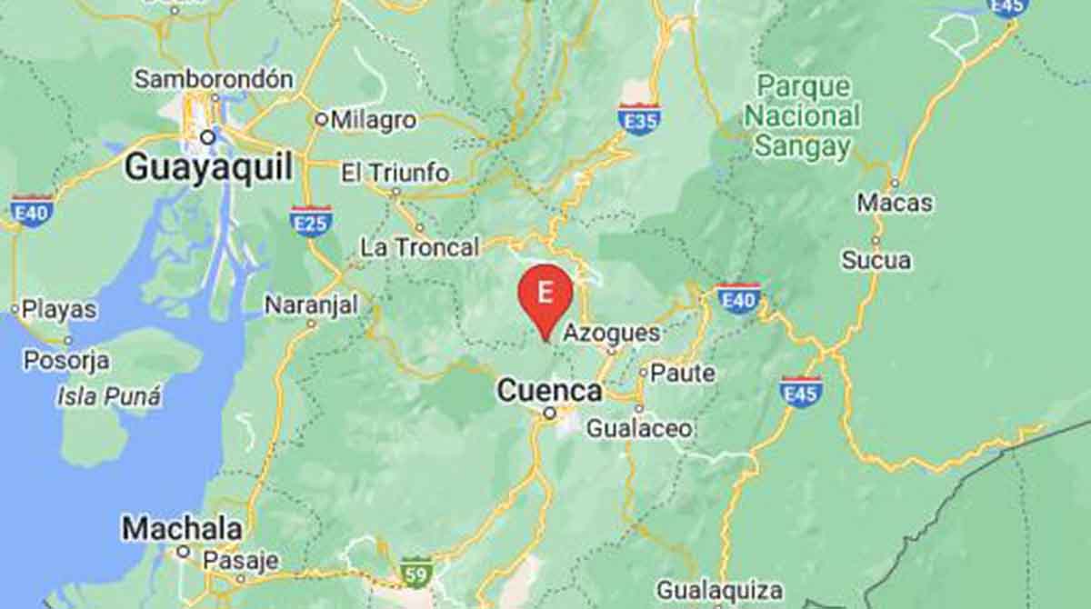 La noche de este domingo, 7 de mayo de 2023, se sintió un sismo en Azogues, sur de Ecuador. Foto: Twitter