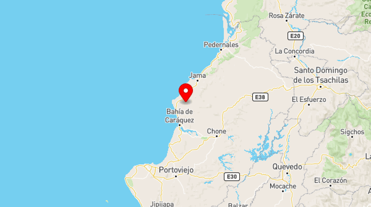 Un sismo de 3.6 se sintió en Jama, provincia de Manabí. Foto: Twitter