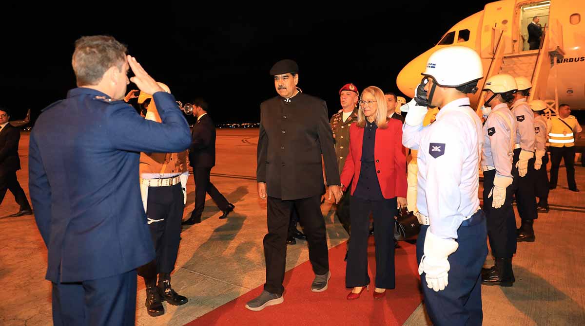 El presidente de Venezuela, Nicolás Maduro, llegó a Brasil para la cumbre de países de América del Sur. Foto: Twitter Nicolás Maduro