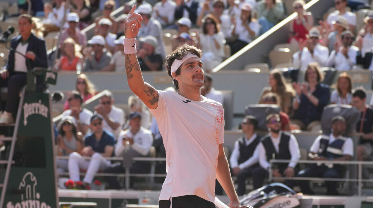 El brasileño Thiago Seyboth Wild es la sorpresa del Roland Garros. Venció a Medvedev. Foto: Dino García, para El Comercio, desde París