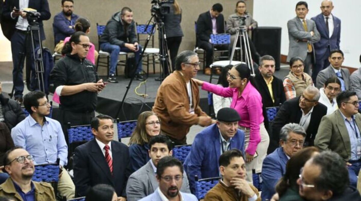 Los delegados de las organizaciones políticas acudieron a un consejo consultivo con el CNE el 23 de mayo de 2023. Foto: Julio Estrella / EL COMERCIO