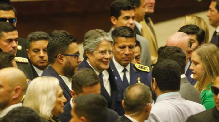 El presidente de Ecuador, Guillermo Lasso, activó la muerte cruzada y disolución de la Asamblea Nacional este miércoles, 17 de mayo de 2023. Foto: Patricio Terán / EL COMERCIO