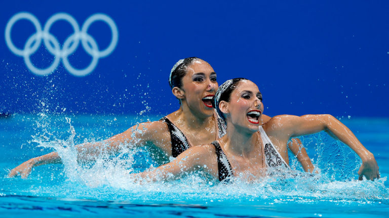 Parte del equipo de nado sincronizado de México. Foto: EFE
