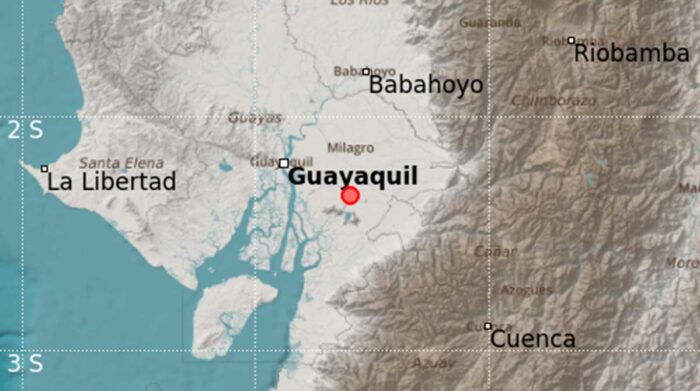 El sismo ocurrió en Balao, provincia de Guayas. Foto: Geofísico
