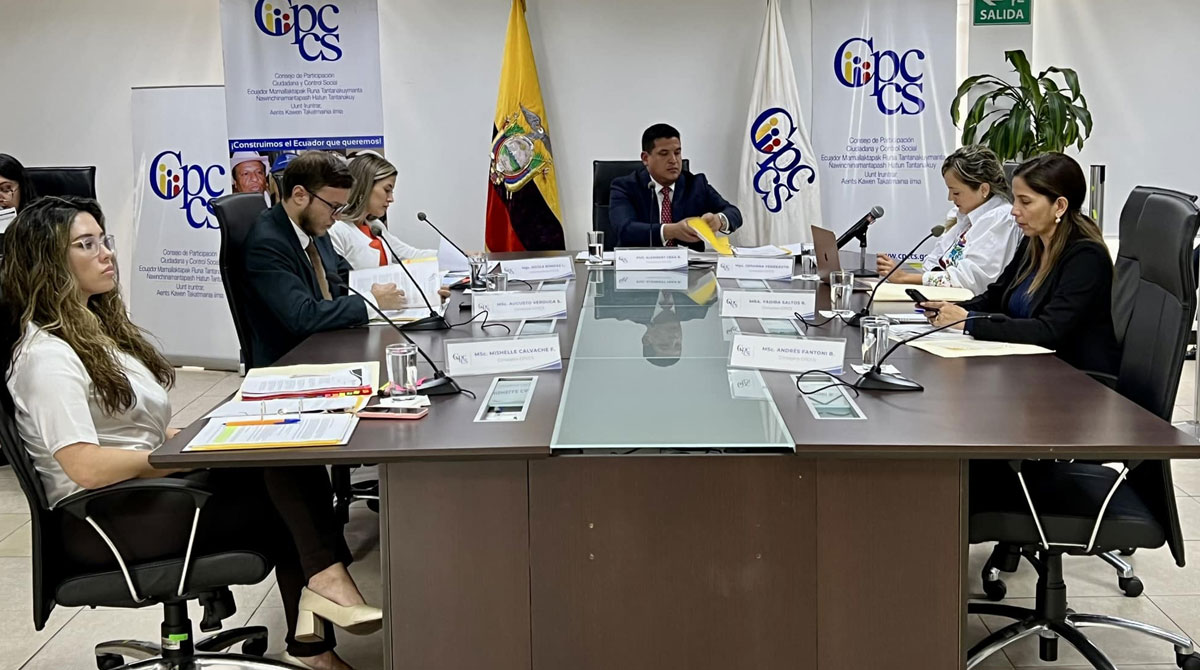 El Consejo de Participación aprobó conformar la veeduría ciudadana mientras Guillermo Lasso presentaba su Informe a la Nación. Foto: Facebook Cpccs