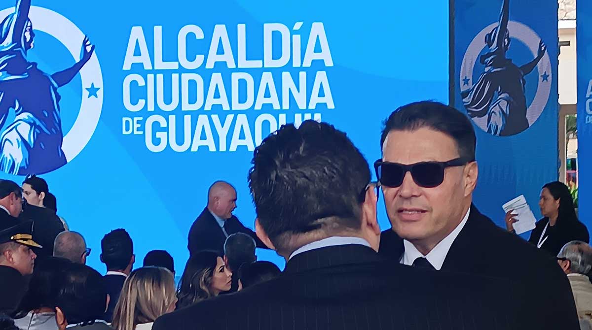 Alfaro Moreno en la posesión de Aquiles Álvarez. Foto: Mario Naranjo / EL COMERCIO