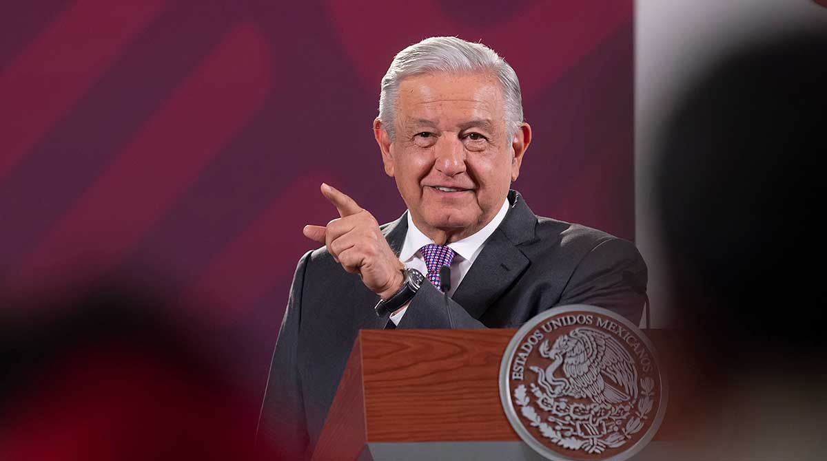 Andrés Manuel López Obrador durante una rueda de prensa en Palacio Nacional de la Ciudad de México (México). Foto: Presidencia de México / EFE