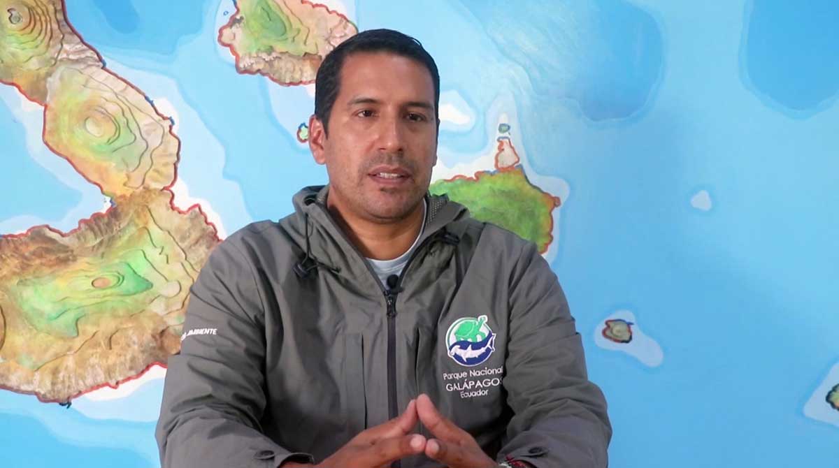 Danny Rueda, director del Parque Nacional Galápagos. EFE/Captura de Video