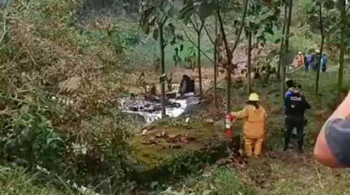 El siniestro de avioneta dejó dos víctimas mortales. Foto: Tomada del Twitter @Sanchezmendieta