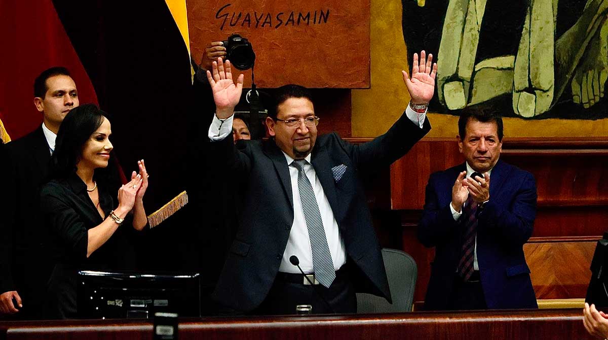 Virgilio Saquicela seguirá en la Presidencia de la Asamblea. Foto: Diego Pallero / EL COMERCIO