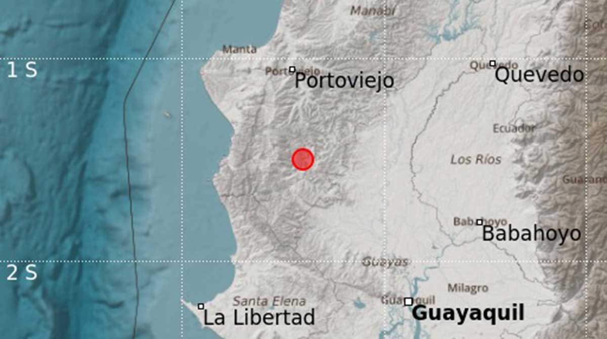 El sismo se produjo en Manabí, en la Costa ecuatoriana. Foto: Instituto Geofísico