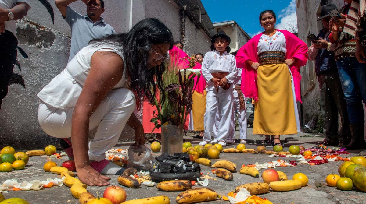 Celebración del Inti Raymi en La Floresta. Foto: Carlos Noriega / EL COMERCIO