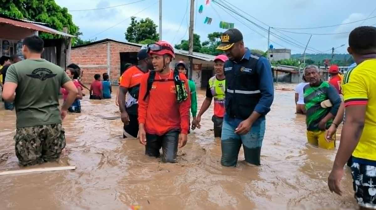 Los sitios afectados son: Atacames, Esmeraldas, Muisne, Quinindé y Rioverde. Foto: Twitter @GoberEsmeralda1