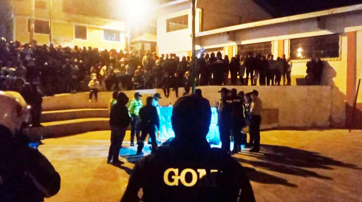 Un hombre fue incinerado en la parroquia de Huambaló, en Tungurahua. Foto: Policía Nacional