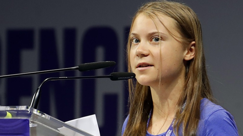 Greta Thunberg en la apertura de la conferencia Youth4Climate. Foto: EFE