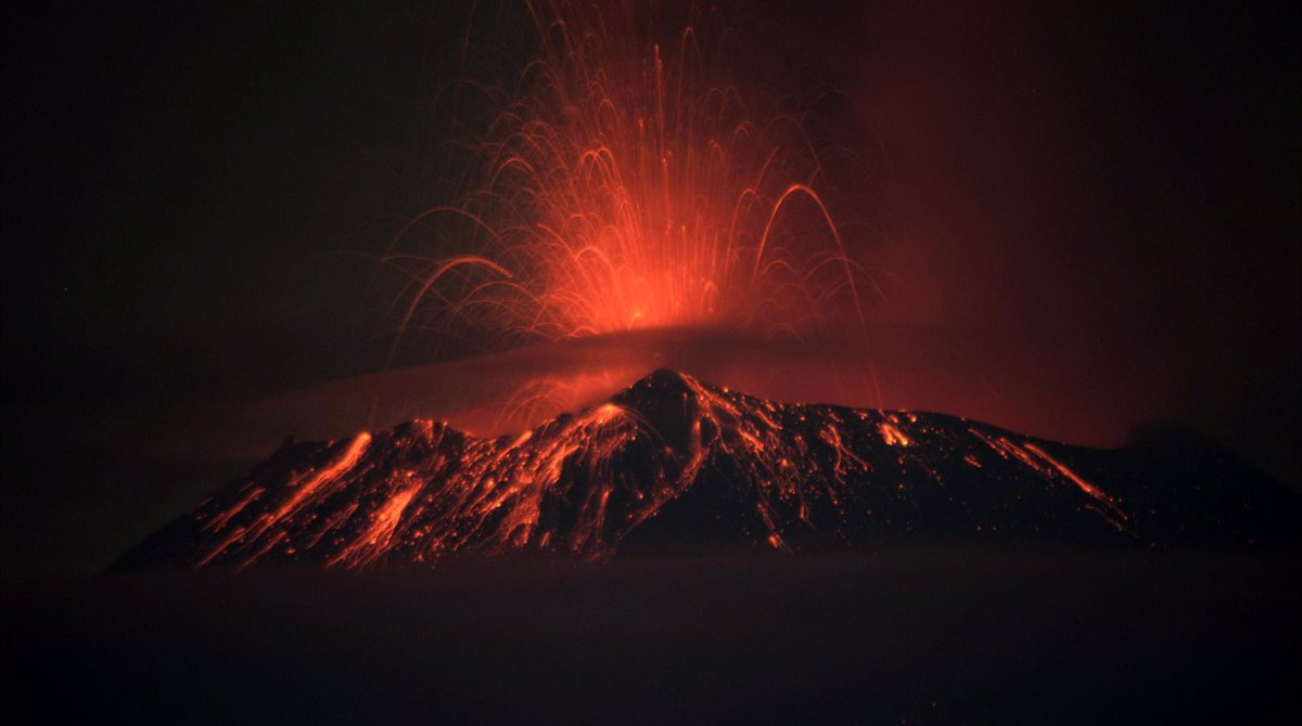 Volcán Popocatépetl en erupción. Foto: Europa Press