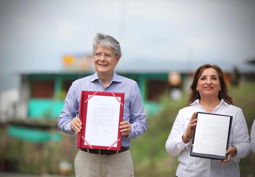 El presidente de Ecuador, Guillermo Lasso, inauguró el Centro Binacional de Atención Fronteriza en Macará. Foto: Presidencia